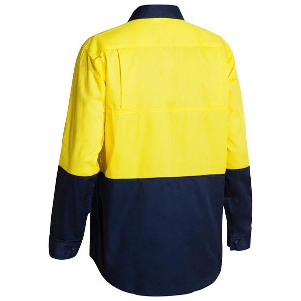 Bisley BS6895 Two Tone Hi Vis Cool Lightweight Drill Shirt - Long Sleeve