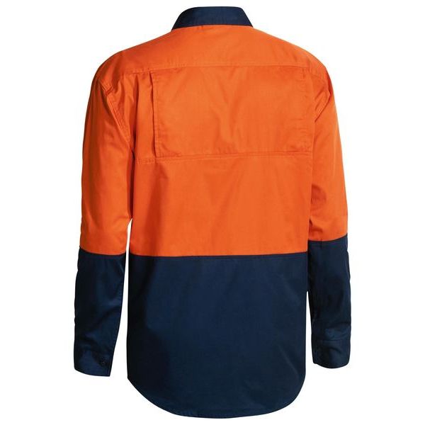 Bisley BS6895 Two Tone Hi Vis Cool Lightweight Drill Shirt - Long Sleeve