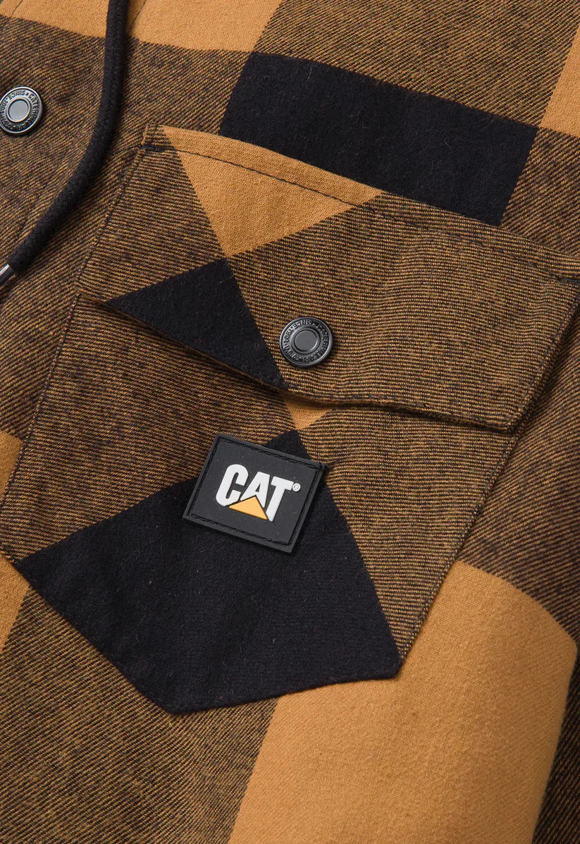 CAT 1040045 Hooded Flannel Shirt Jacket