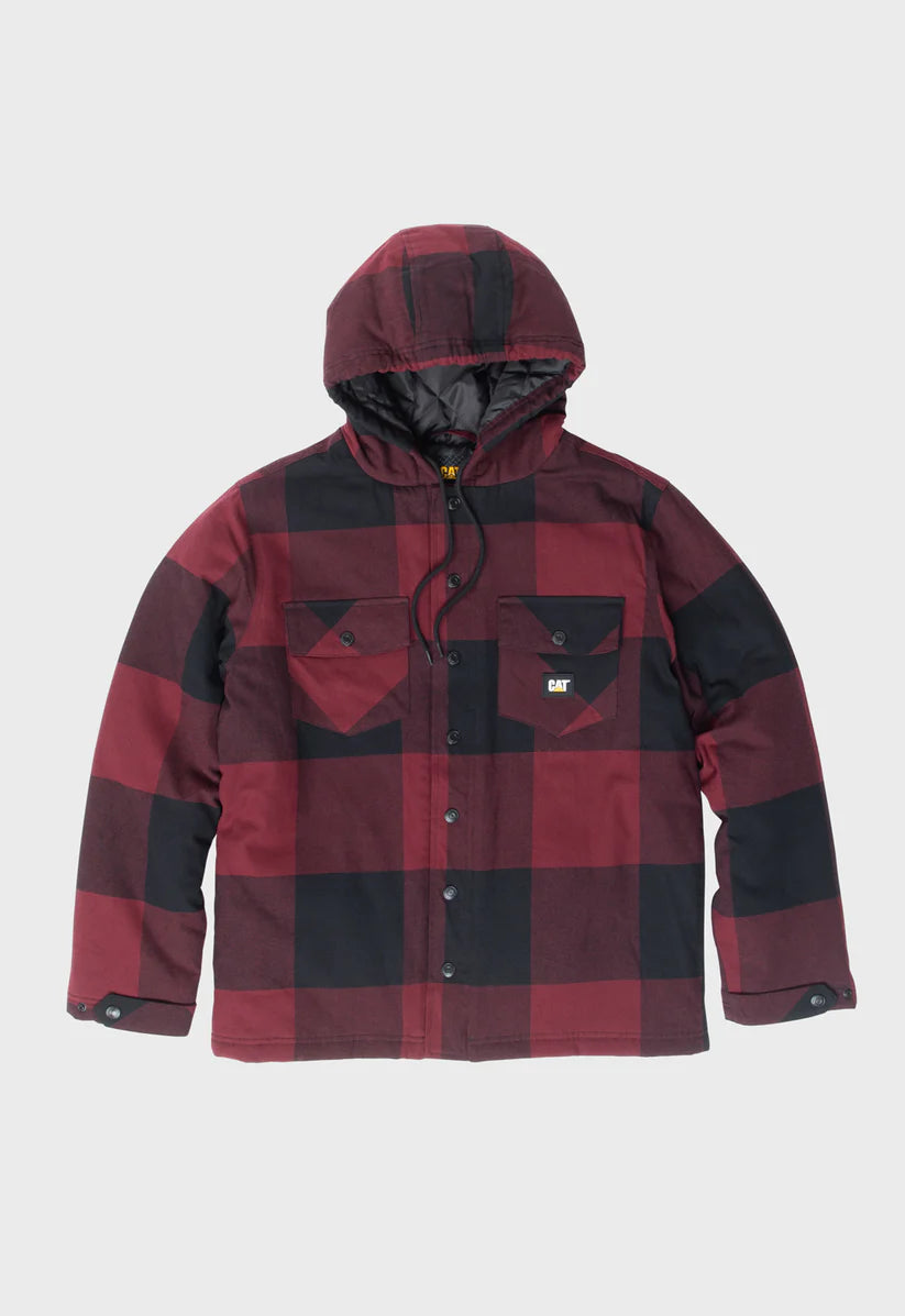 CAT 1040045 Hooded Flannel Shirt Jacket