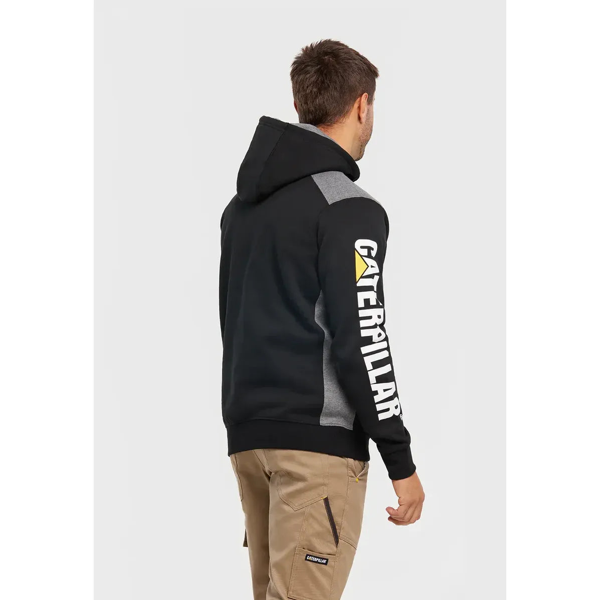 CAT 1910802 Logo Panel Hooded Sweatshirt