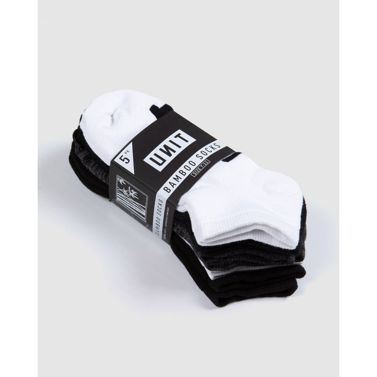 Unit Mens Socks Bamboo 5Pk No Show Essential