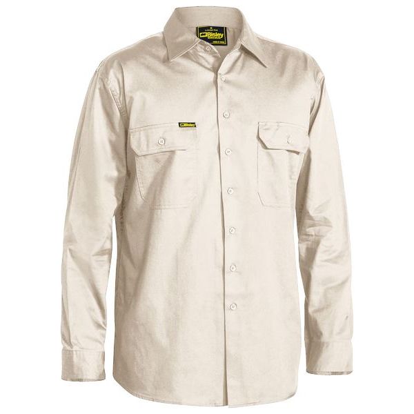 Bisley BS6893 Cool Lightweight Mens Drill Shirt - Long Sleeve