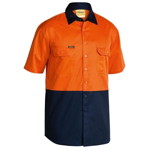 Bisley BS1895 2 Tone Cool Lightweight Drill Shirt - Short Sleeve