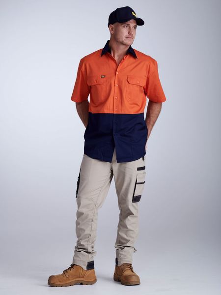 Bisley BS1895 2 Tone Cool Lightweight Drill Shirt - Short Sleeve