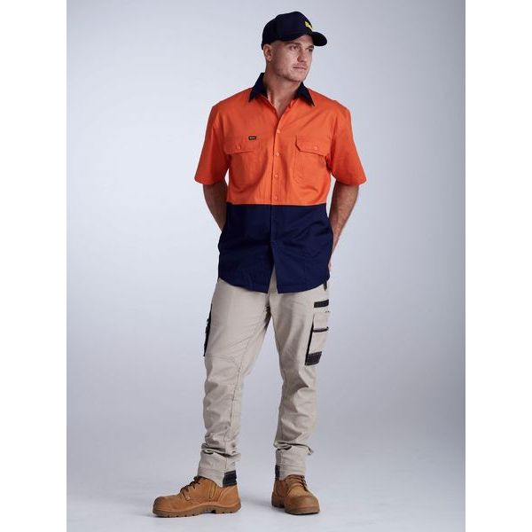 Bisley BS1895 2 Tone Cool Lightweight Drill Shirt - Short Sleeve