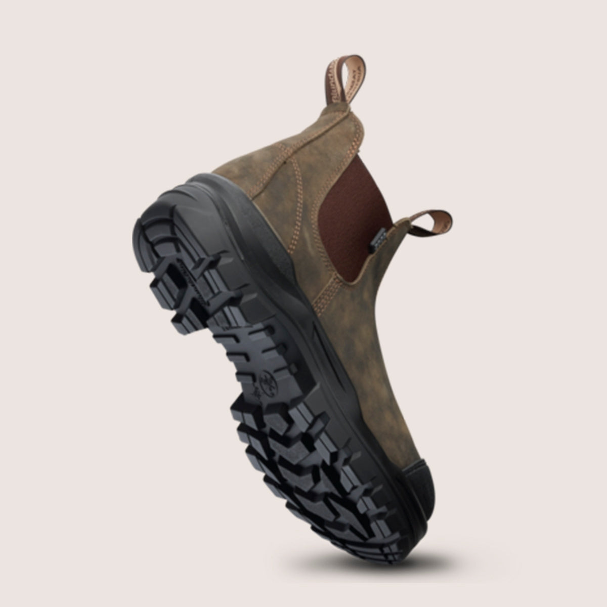 Blundstone 8002 Rotoflex - TPU Steel Safety - Rustic Brown - Unisex - Elastic Side-With Scuff Cap