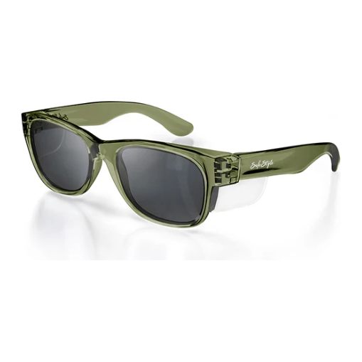 Safe Style CGRP100 Classics green frame polarised safety glasses with UV400 protection.