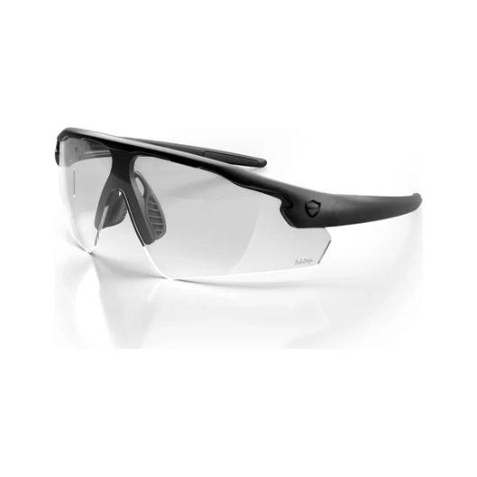 Safe Style PHMBC100 Phantom Matt Black Frame Clear Safety Glasses with wrap-around lens.
