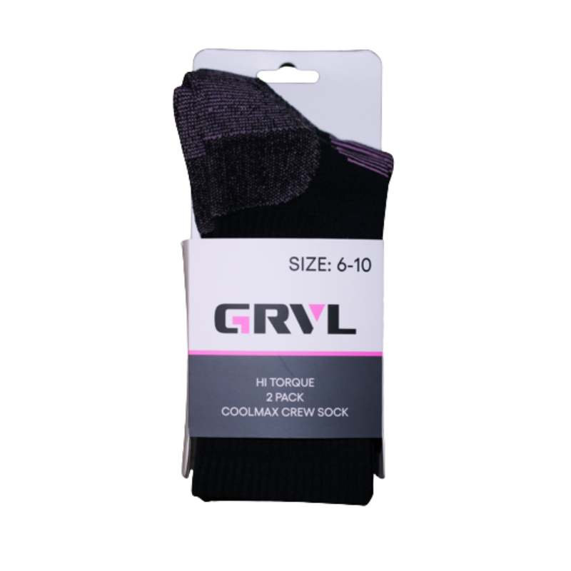 GRVL Socks - Womens Hi Torque Coolmax 2 Pack