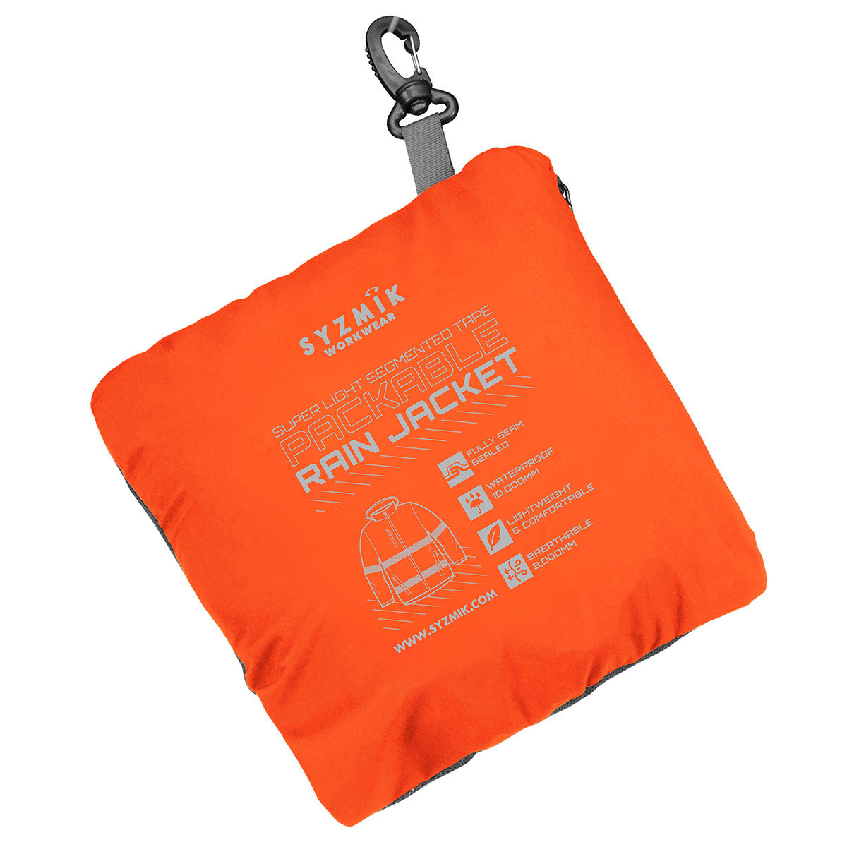 Unisex ZJ560 Super Light Segmented Tape Packable Rain Jacket