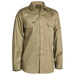 Bisley BS6893 Cool Lightweight Mens Drill Shirt - Long Sleeve