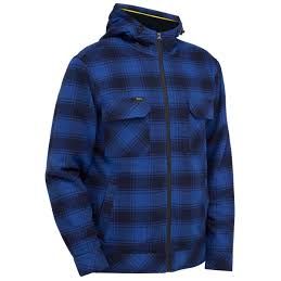 Bisley BJ6102 Flannelette Zip Hoodie with Sherpa Lining