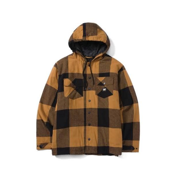 CAT 1040045 Hooded Flannel Shirt Jacket