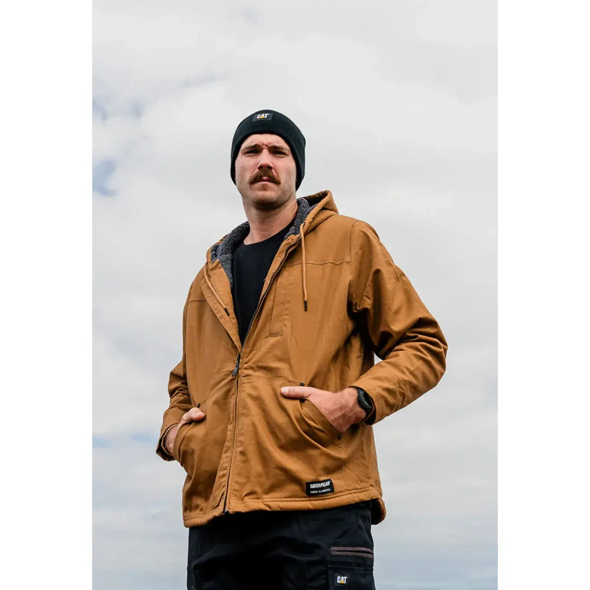 CAT 1040041 Hooded Sherpa Lined Jacket