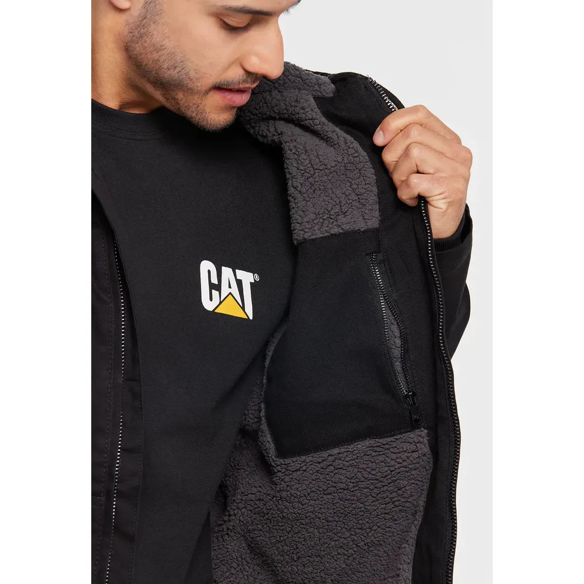 CAT 1040041 Hooded Sherpa Lined Jacket
