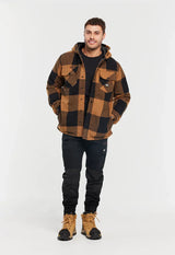 CAT 1040045 Hooded Flannel Shirt Jacket