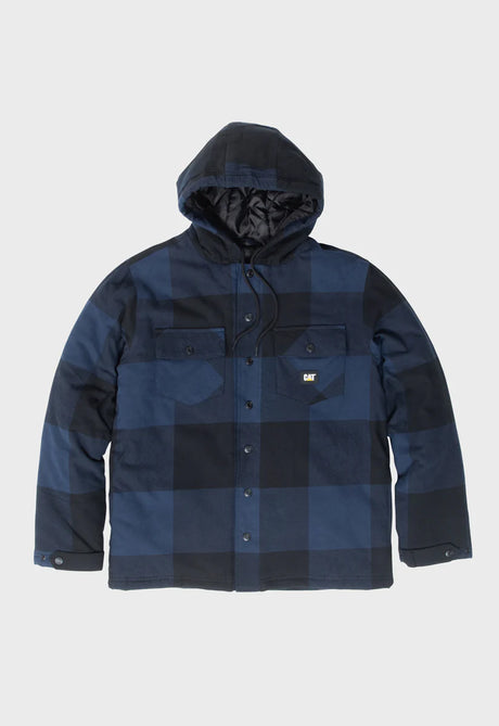 CAT 1040045 Hooded Flannel Shirt Jacket