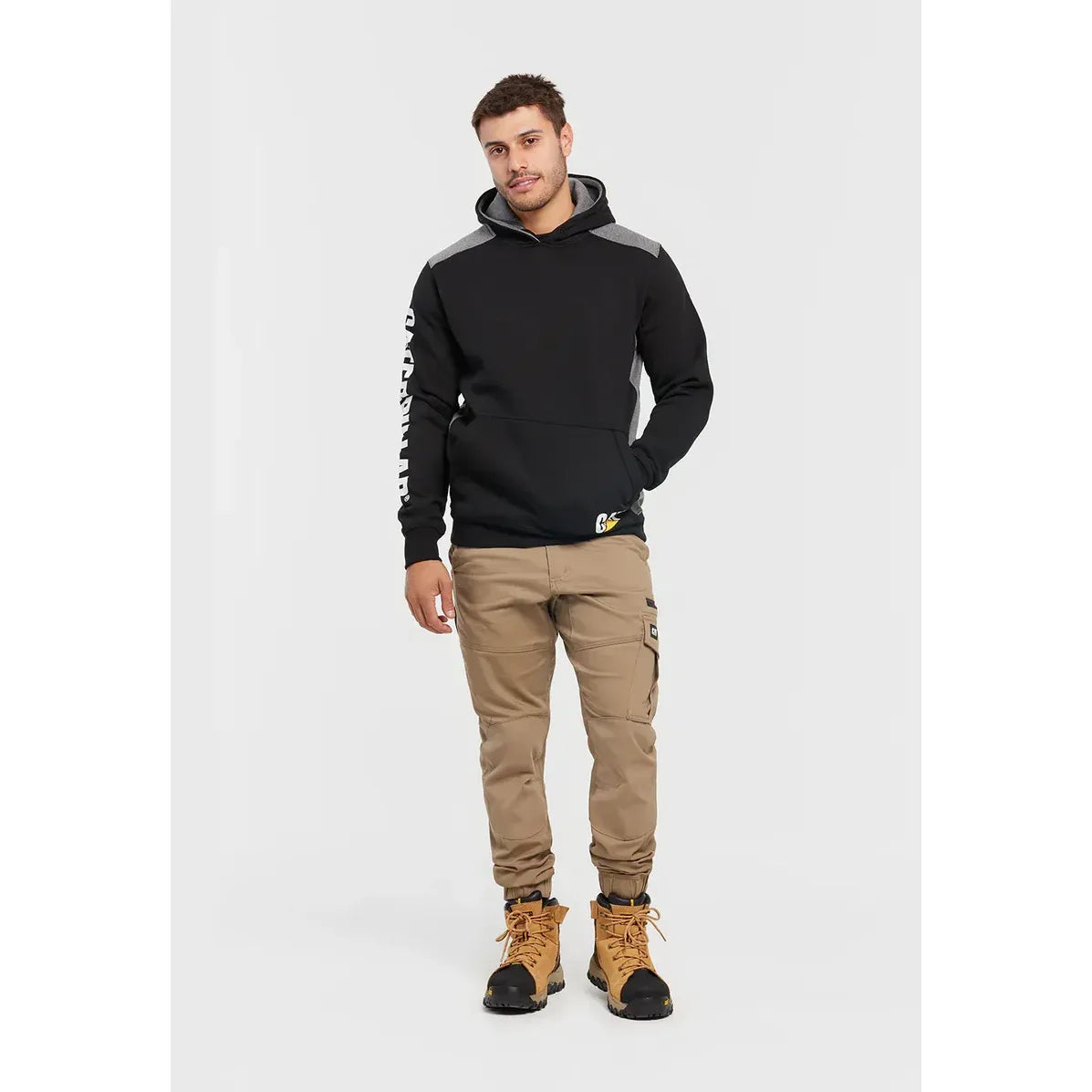 CAT 1910802 Logo Panel Hooded Sweatshirt