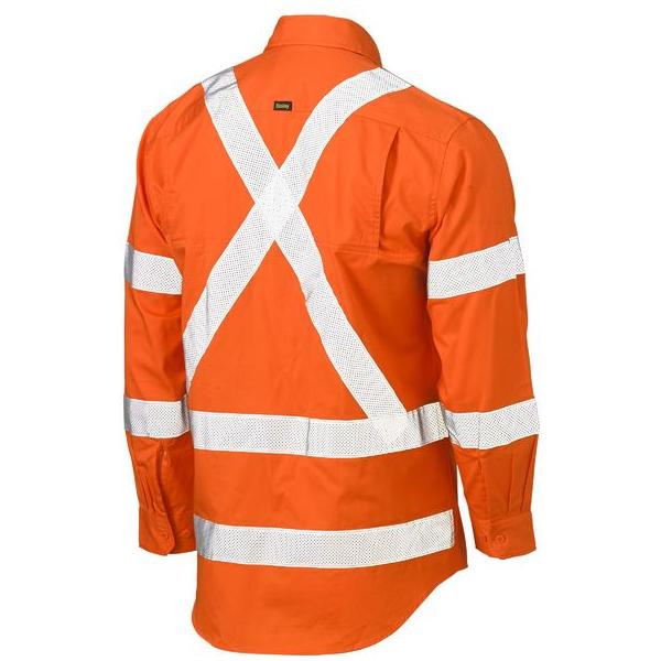 Bisley X Taped Biomotion Hi Vis Cool Lightweight Drill Shirt - BS6166XT