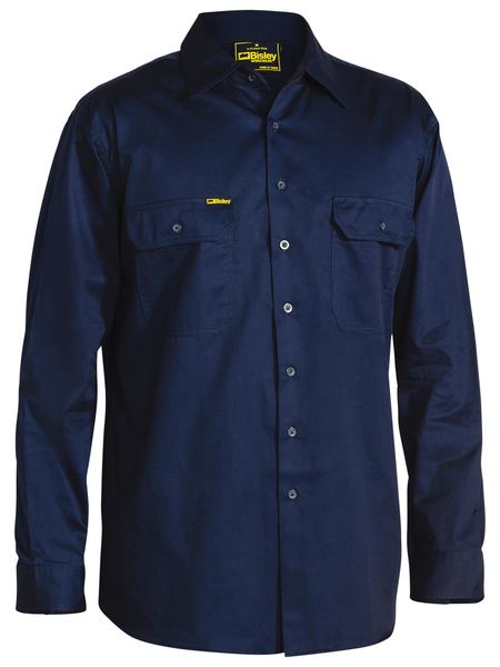 Bisley BS6893 Cool Lightweight Mens Drill Shirt - Long Sleeve