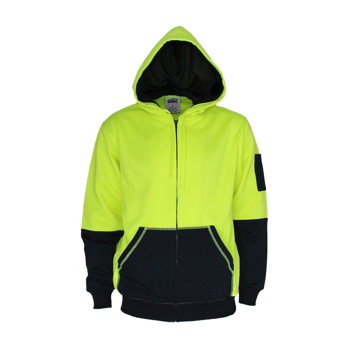 DNC 3722 HiVis Full Zip Super Fleecy Hoodie