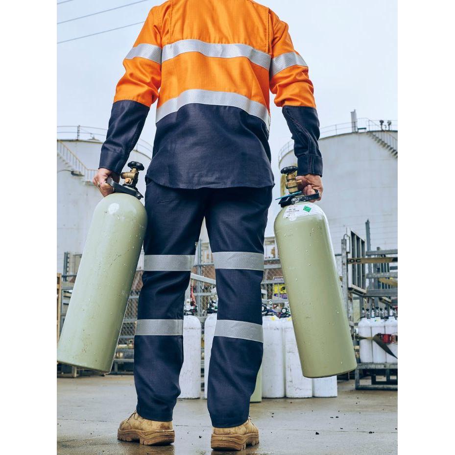 Apex 185 Taped Hi Vis FR Ripstop Vented Shirt - BS8438T