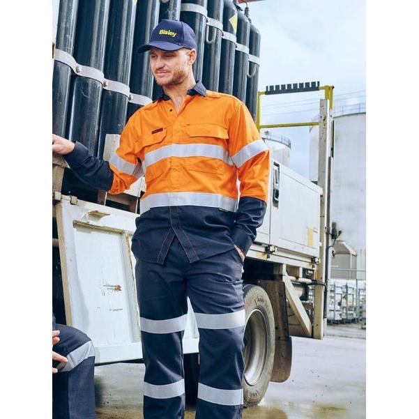 Apex 185 Taped Hi Vis FR Ripstop Vented Shirt - BS8438T