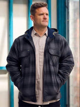 Bisley BJ6102 Flannelette Zip Hoodie with Sherpa Lining