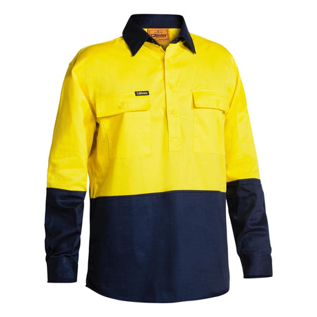 Bisley Hi Vis Closed Front Drill Shirt - BSC6267