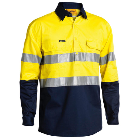 Taped Hi Vis Closed Front Cool Lightweight Shirt - BSC6896