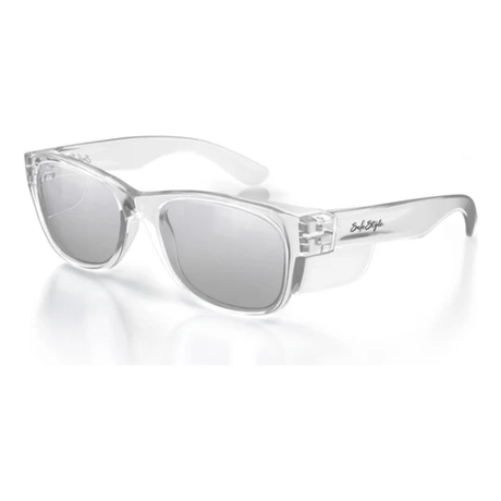 Safe Style CCH100 Classics clear frame photochromic safety glasses.