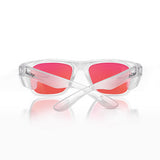 Safe Style FCRP100 Fusions Clear Frame Mirror Red Polarised Safety GlaSafe StyleSafe Style FCRP100 Fusions Clear Frame Mirror Red Polarised Safety Glasses