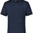 Navy blue polo shirt on a white background