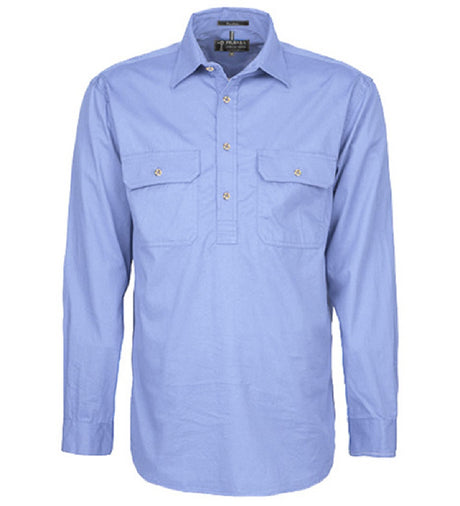 Pilbara RM200CF Mens Closed Front L/S Shirt
