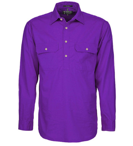 Pilbara RM200CF Mens Closed Front L/S Shirt