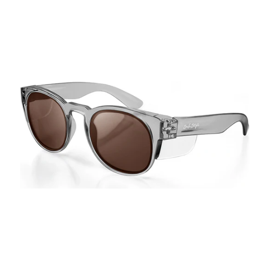 Safe Style CRGBRP100 Cruisers graphene frame brown polarized safety glasses.