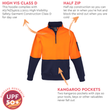 ZT476 Syzmik Hi Vis Half Zip Pullover