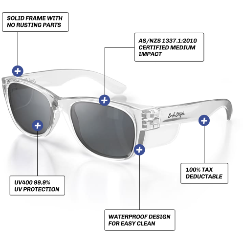 Safe Style CCT100 Classic Clear Frame Safety GlassesSafe StyleSafe Style CCT100 Classic Clear Frame Safety Glasses