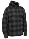 Bisley BJ6102 Flannelette Zip Hoodie with Sherpa Lining